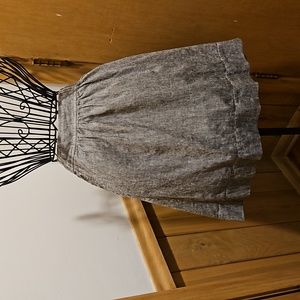 Eileen Fisher Striped Hemp Cotton Blend Skirt